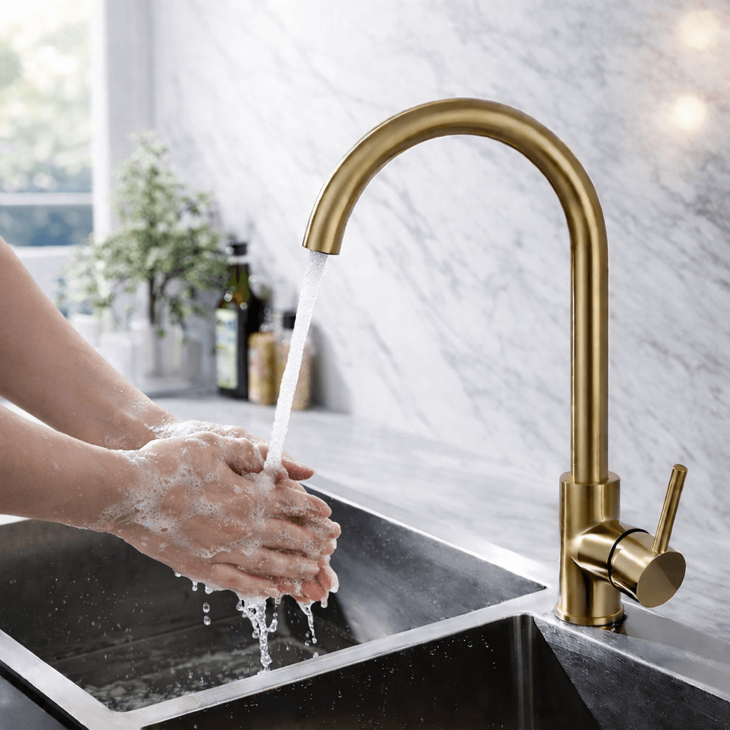 Pull-Down Kitchen Faucet Chrome Single Handle