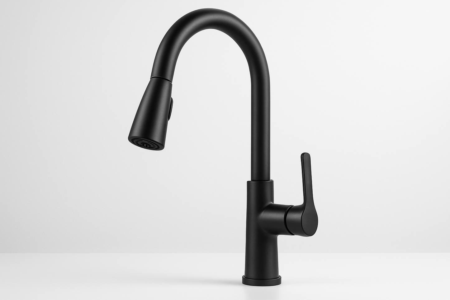 Matte Black Pull-Down Kitchen Faucet with Magnetic Docking & Dual Spray